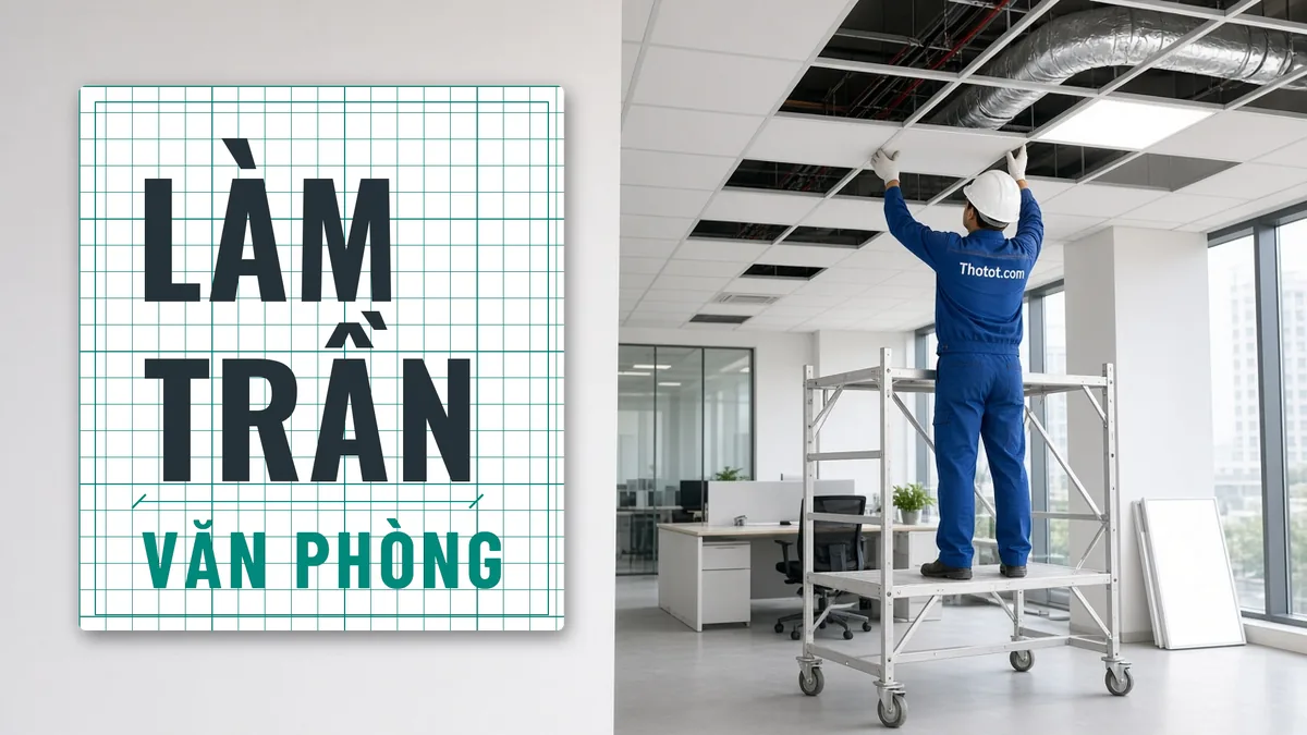 Làm trần khu làm việc văn phòng