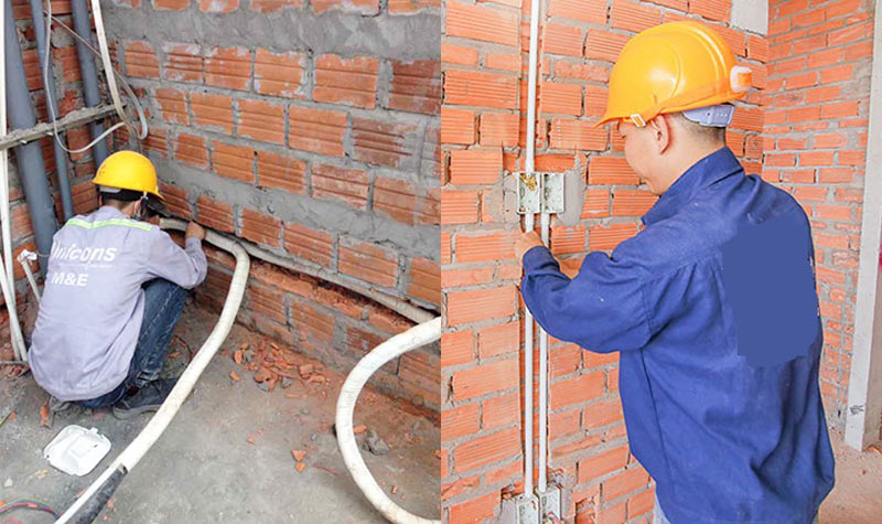 Lắp đặt điện âm tường