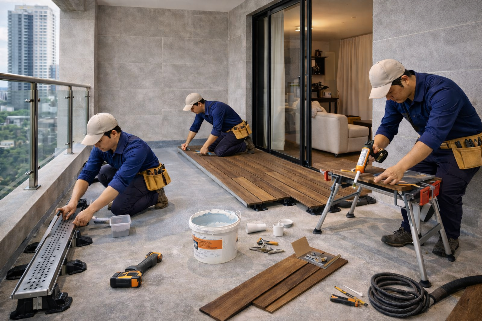 Lắp đặt lan can lô gia