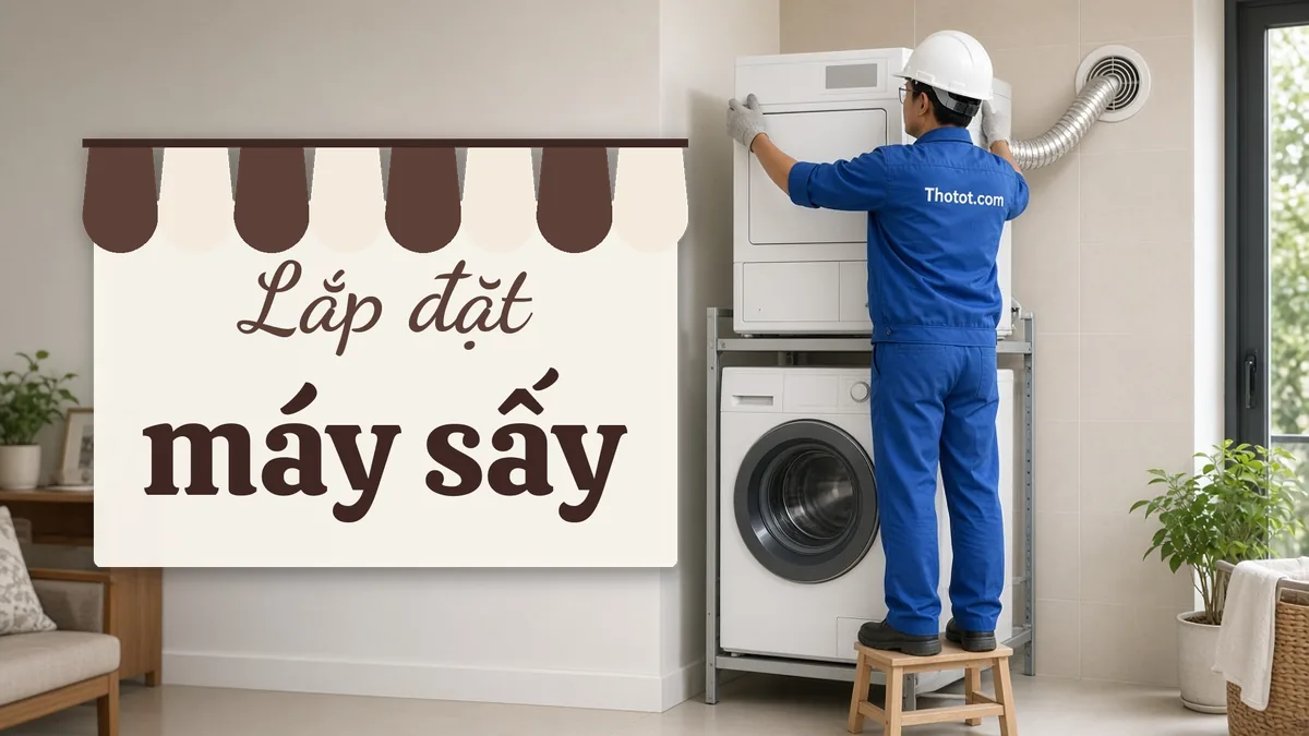 Lắp đặt máy sấy quần áo