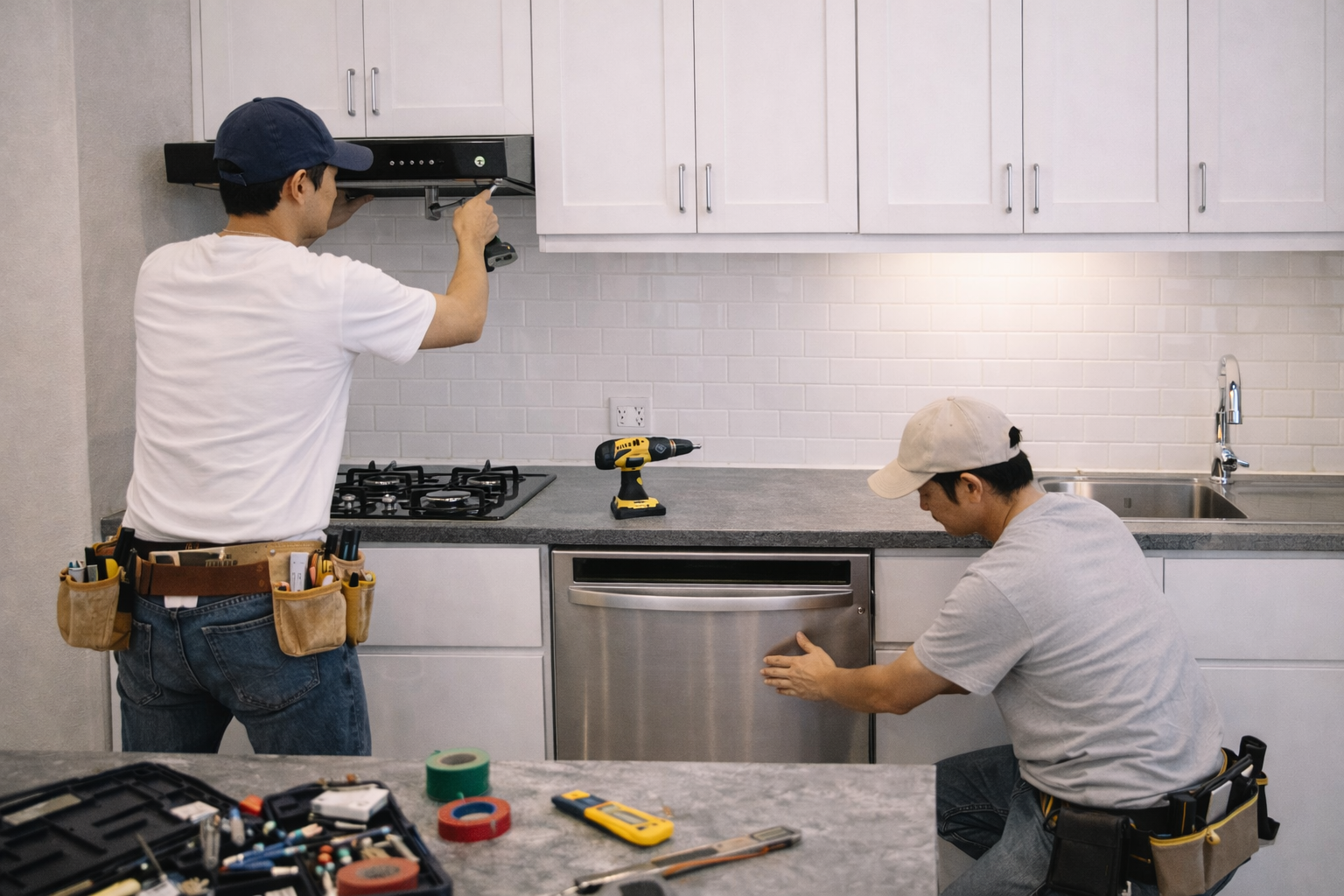 Lắp đặt thiết bị bếp