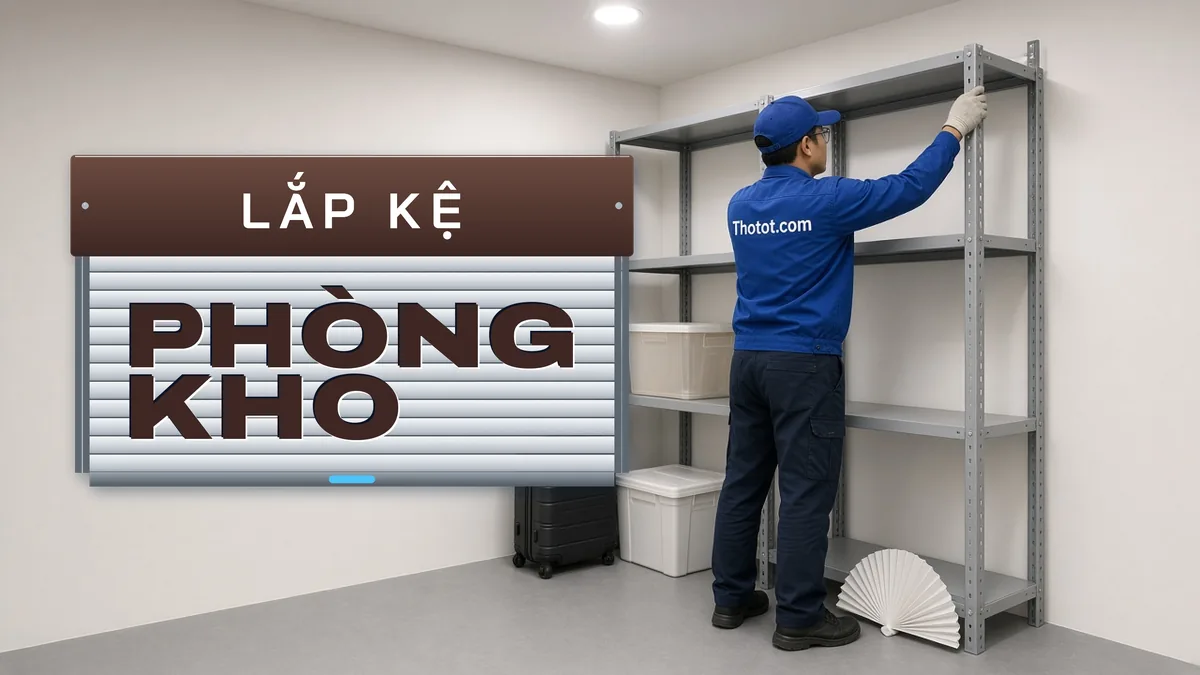 Lắp kệ phòng kho căn hộ chung cư