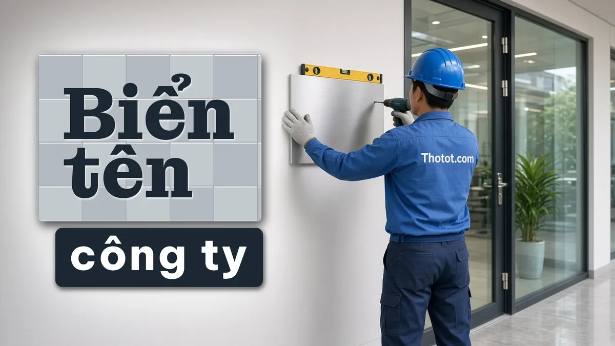 Lắp, sửa biển tên công ty văn phòng