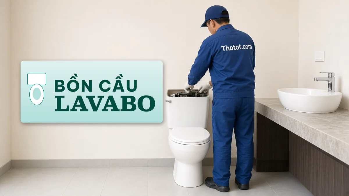 Lắp, sửa bồn cầu, lavabo nhà vệ sinh nhà hàng