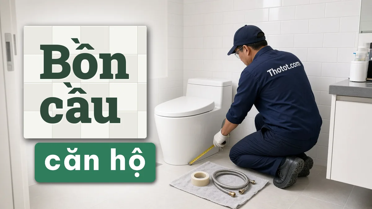 Lắp, sửa bồn cầu nhà vệ sinh căn hộ chung cư