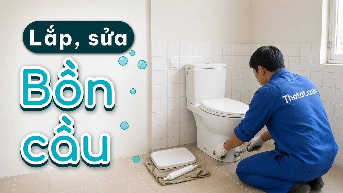 Lắp, sửa bồn cầu nhà vệ sinh nhà cấp 4
