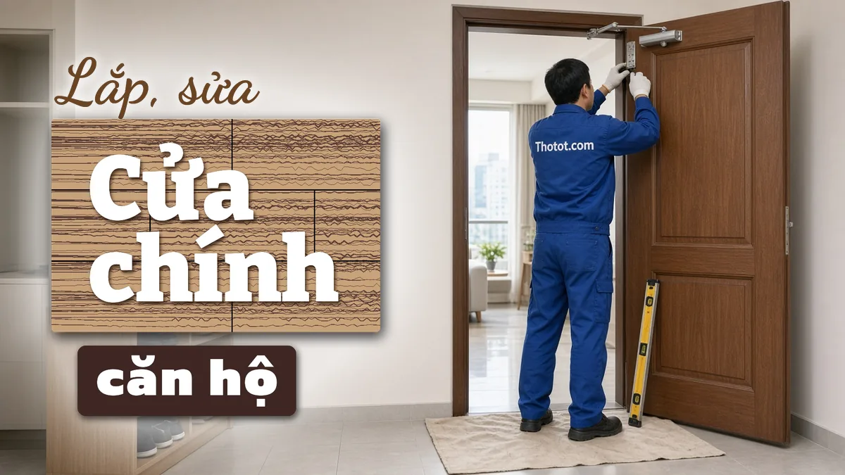 Lắp, sửa cửa chính căn hộ chung cư