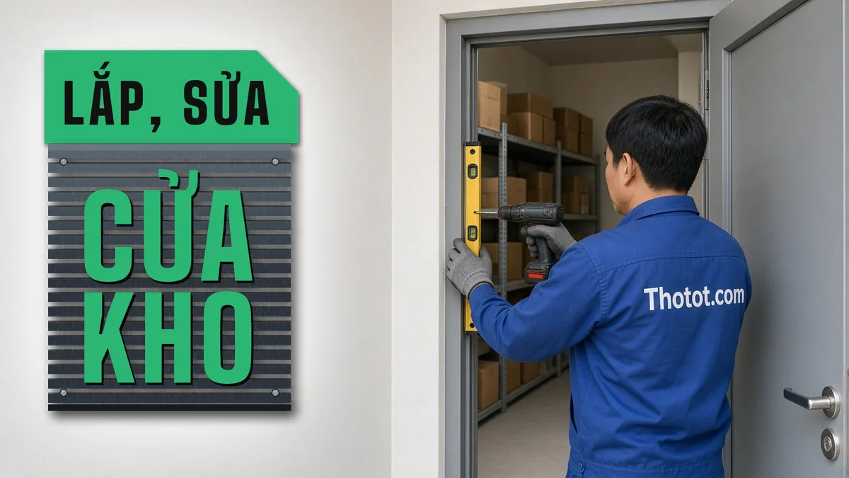 Lắp, sửa cửa phòng kho cửa hàng