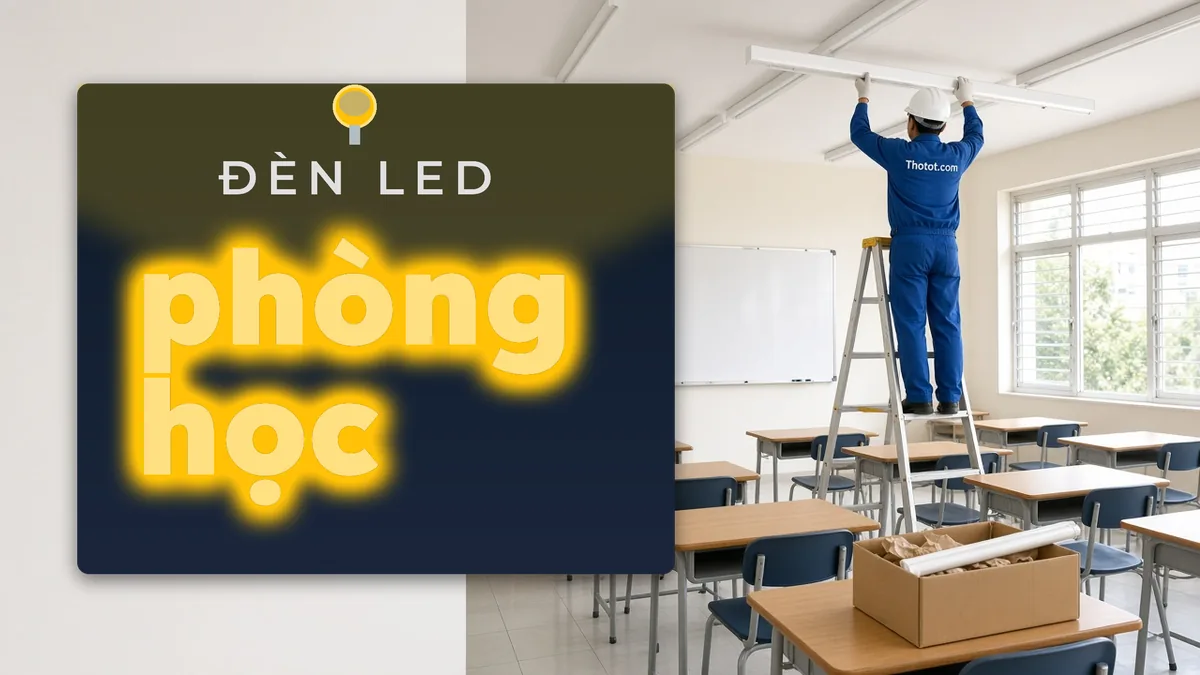 Lắp, sửa đèn chiếu sáng phòng học