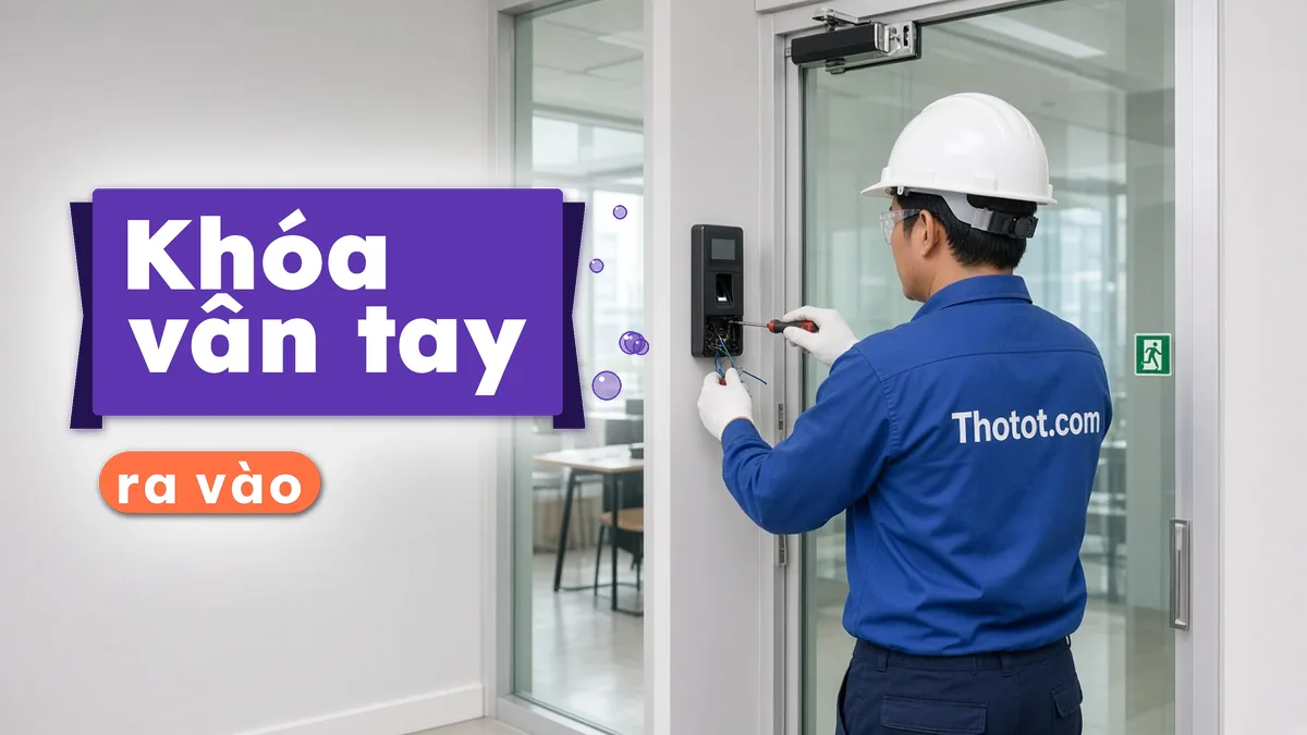 Lắp, sửa khóa vân tay, kiểm soát ra vào văn phòng