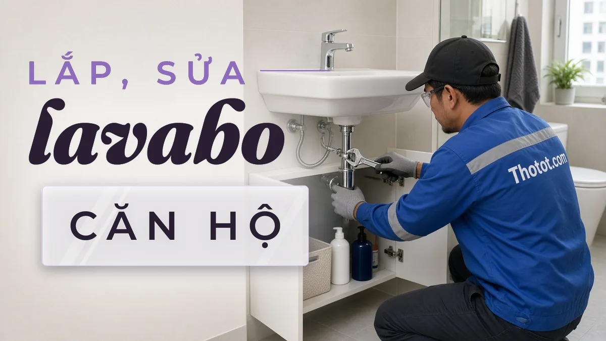 Lắp, sửa lavabo nhà vệ sinh căn hộ chung cư