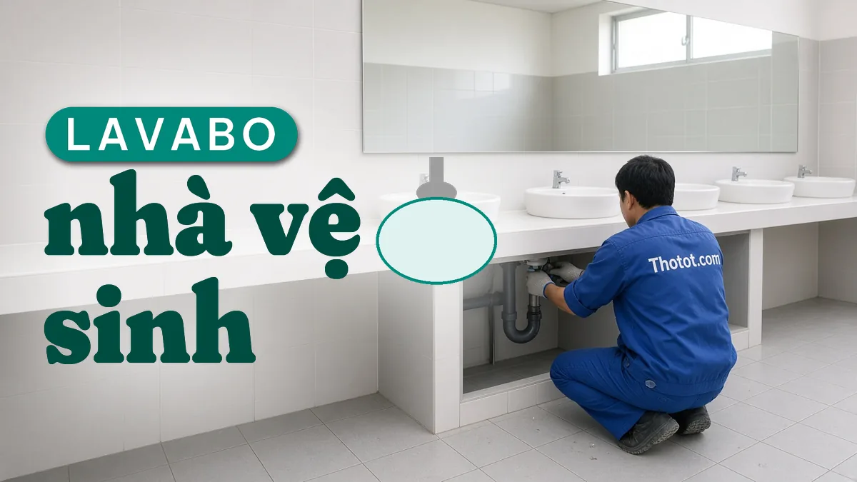 Lắp, sửa lavabo nhà vệ sinh trường học