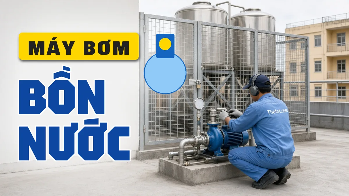 Lắp, sửa máy bơm, bồn nước trường học