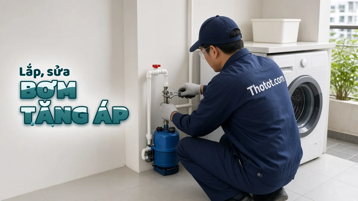 Lắp, sửa máy bơm tăng áp căn hộ chung cư