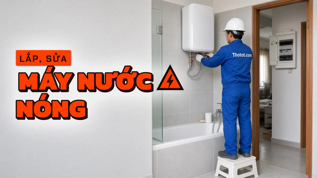 Lắp, sửa máy nước nóng nhà tắm căn hộ chung cư