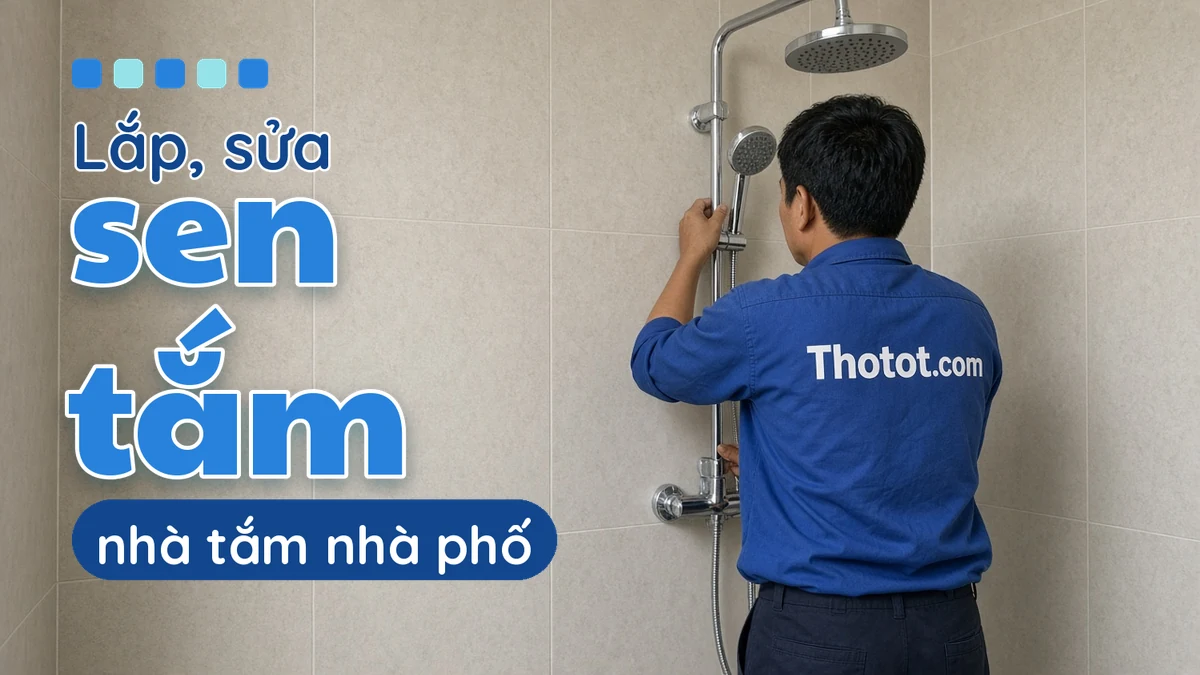 Lắp, sửa sen tắm nhà tắm nhà phố