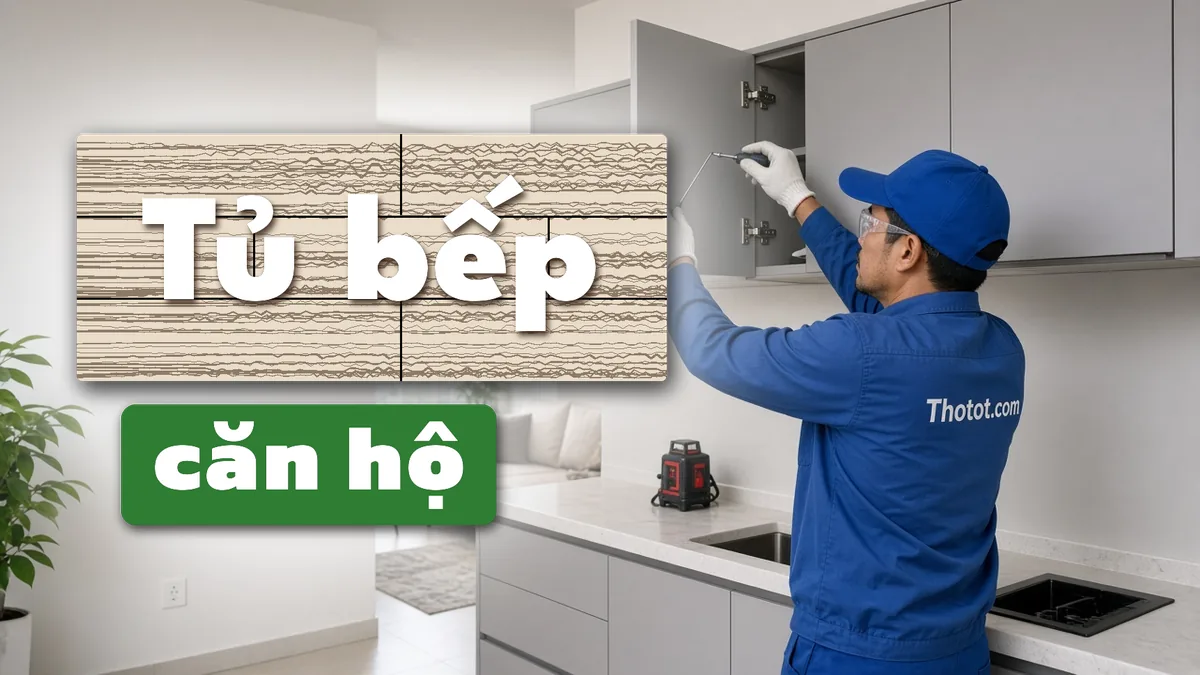 Lắp, sửa tủ bếp căn hộ chung cư