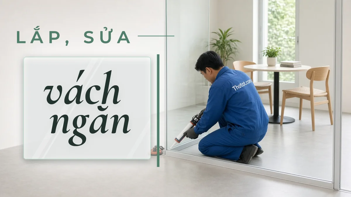 Lắp, sửa vách ngăn khu tư vấn cửa hàng