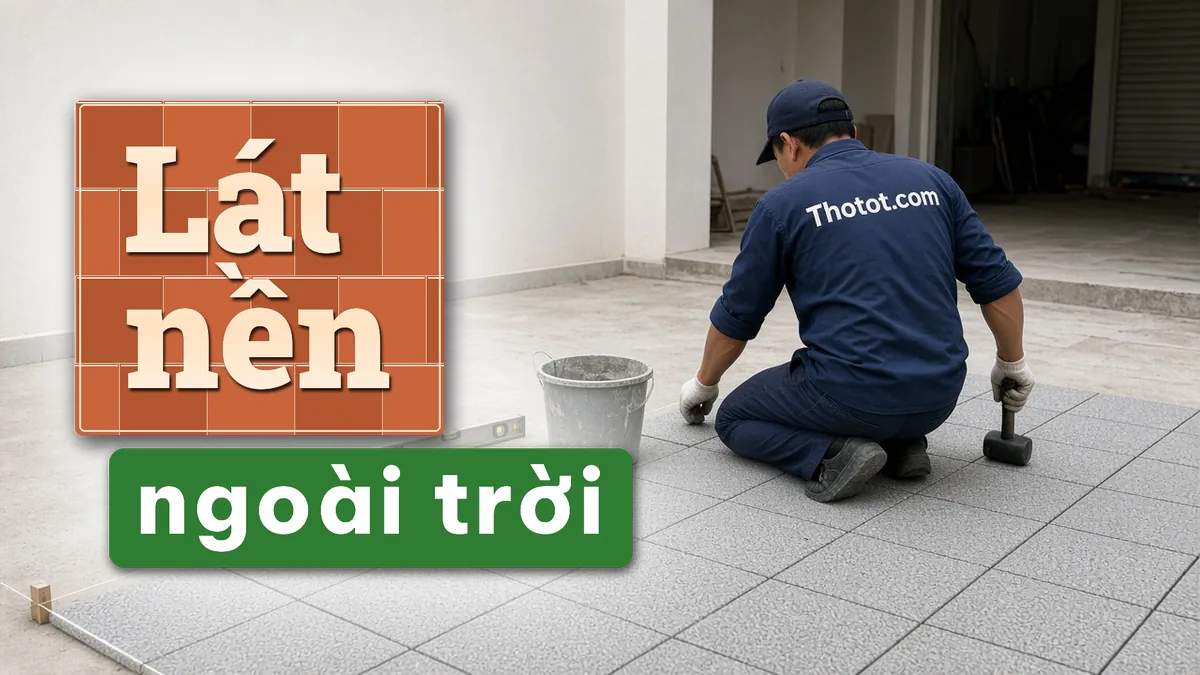 Lát nền khu ngoài trời cửa hàng