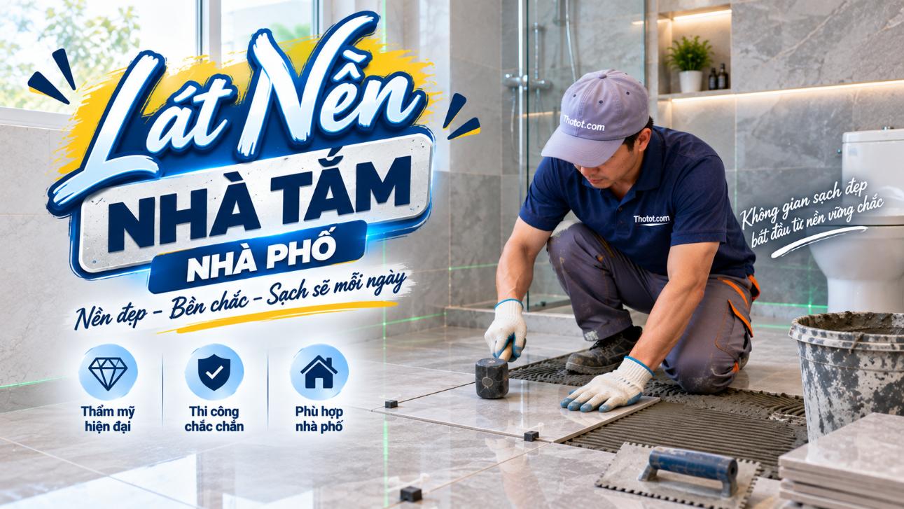 Lát nền nhà tắm nhà phố