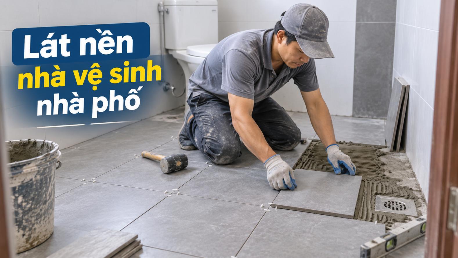 Lát nền nhà vệ sinh nhà phố