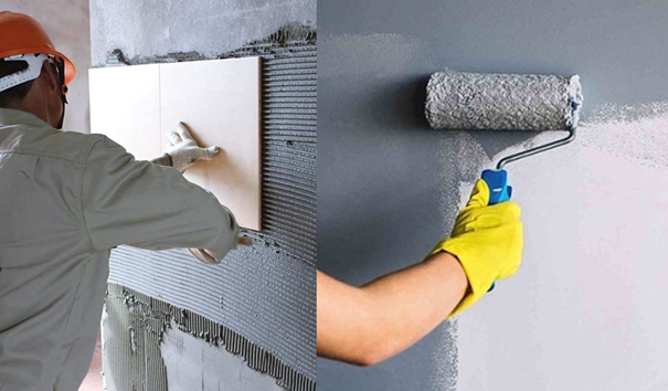 Ốp gạch tường