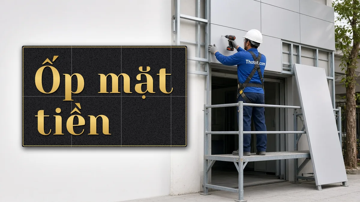 Ốp mặt tiền cửa hàng
