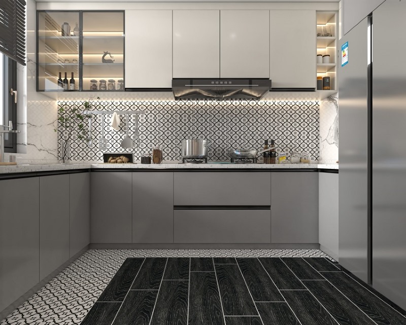 Ốp tường nhà bếp căn hộ