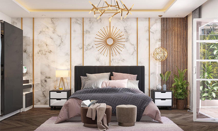 Ốp tường trang trí phòng ngủ