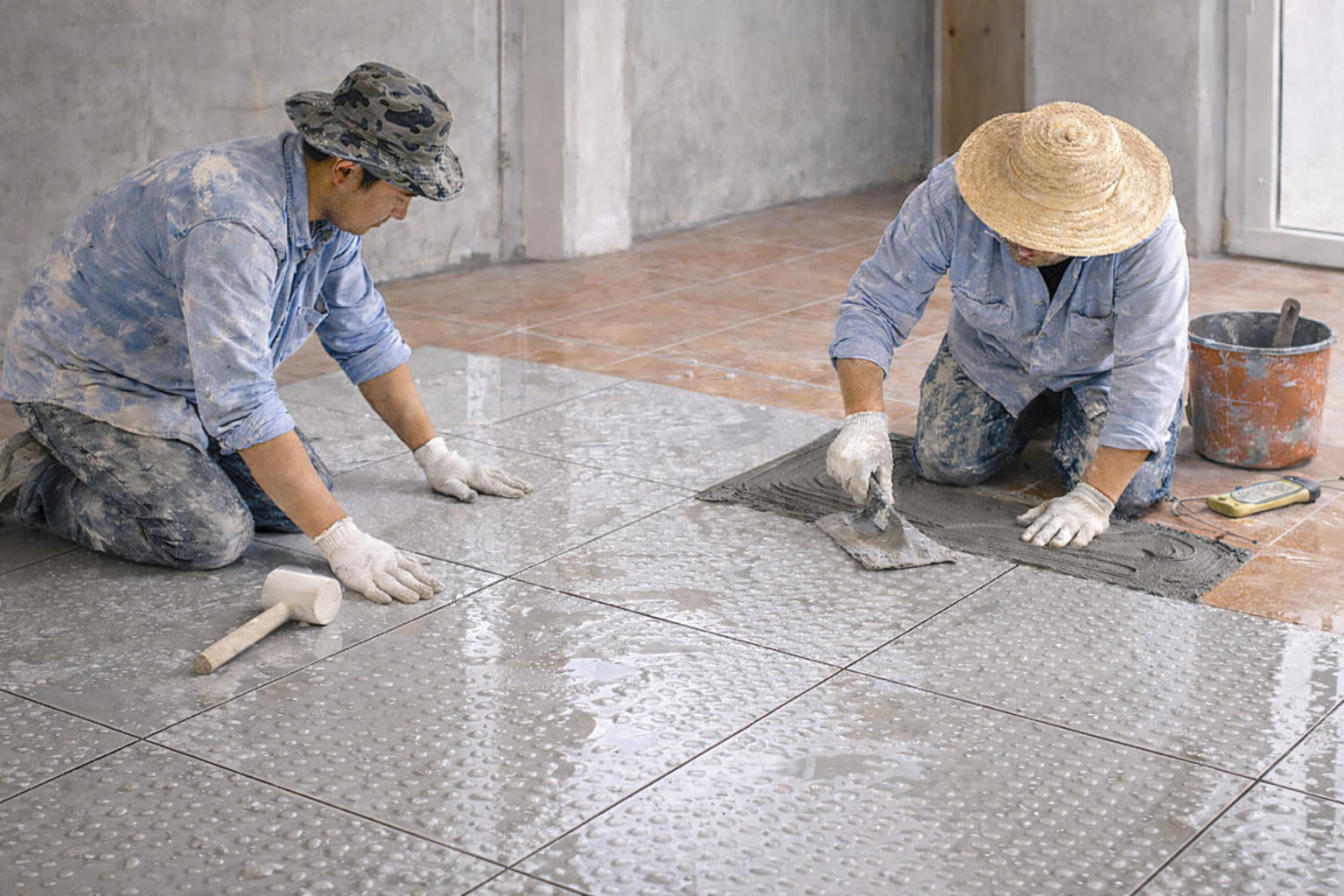 Sàn gạch khu vực ướt