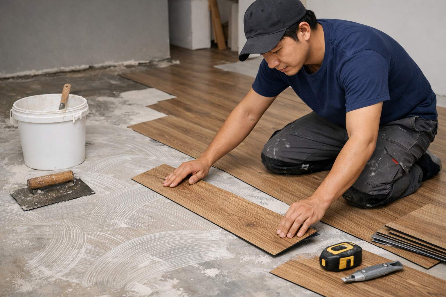 Sàn nhựa dán keo