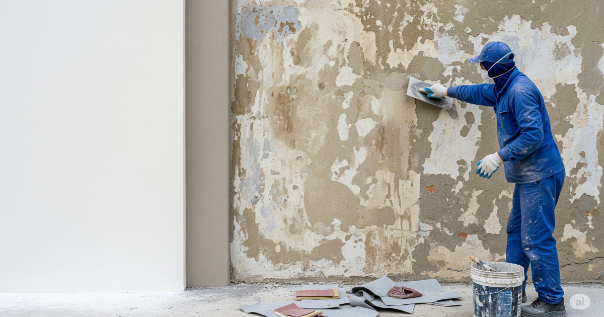 Sơn lại tường bị phai màu