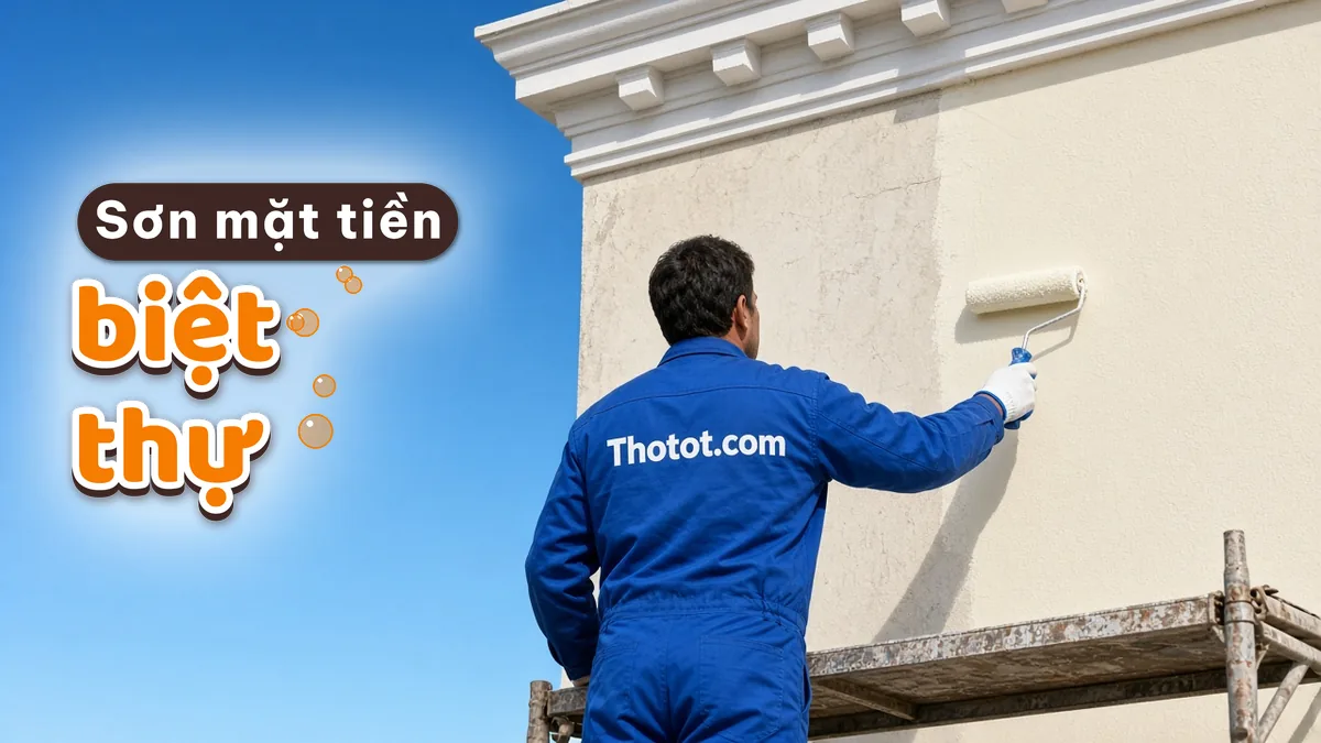 Sơn mặt tiền biệt thự