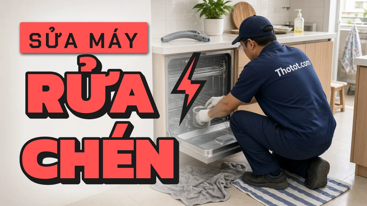 Sửa máy rửa chén không xả nước, báo lỗi