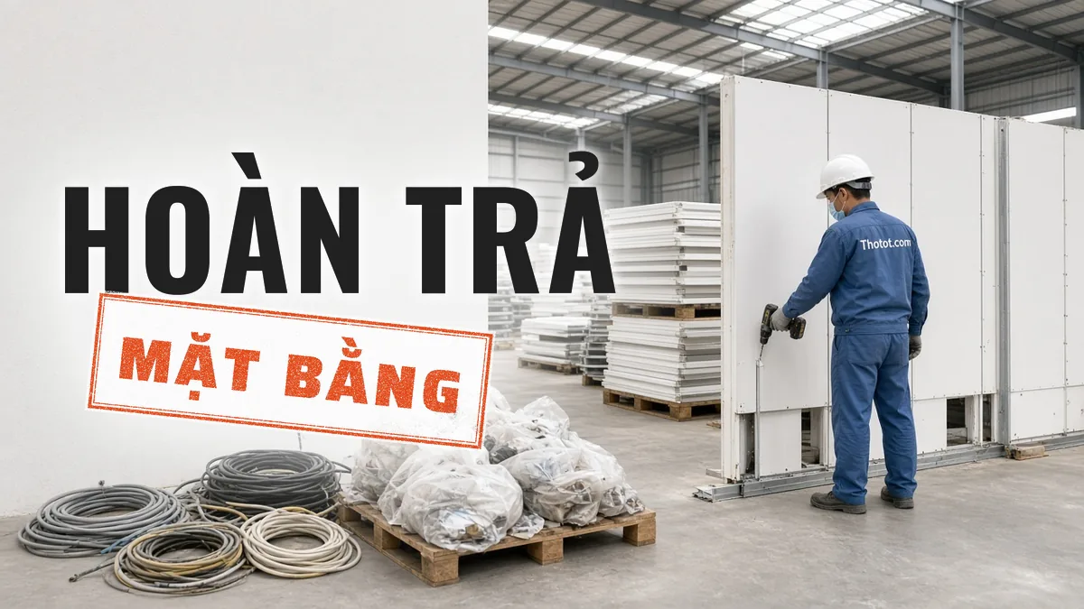 Tháo dỡ, hoàn trả mặt bằng nhà xưởng