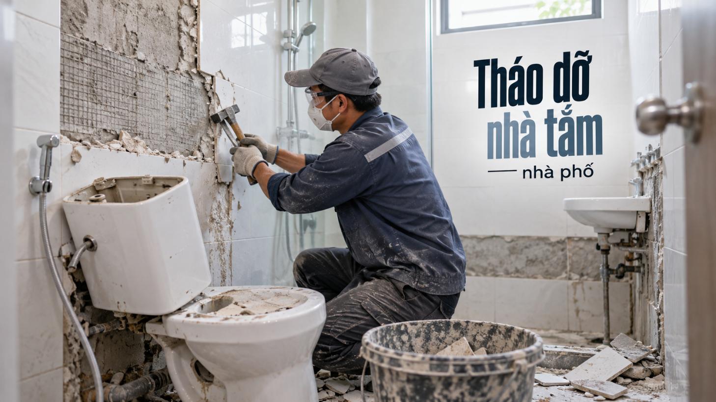 Tháo dỡ nhà tắm nhà phố