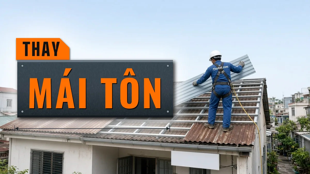 Thay mái tôn nhà cấp 4