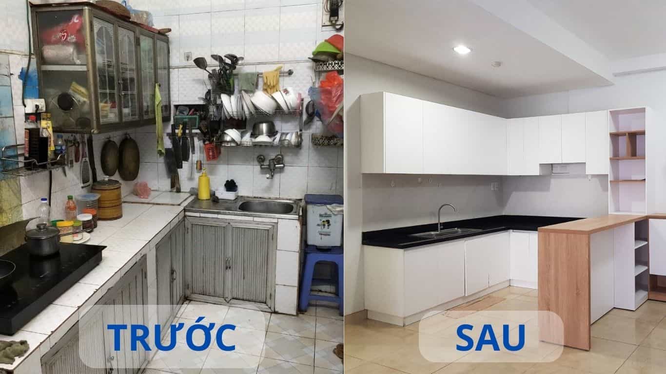 Thay tủ bếp