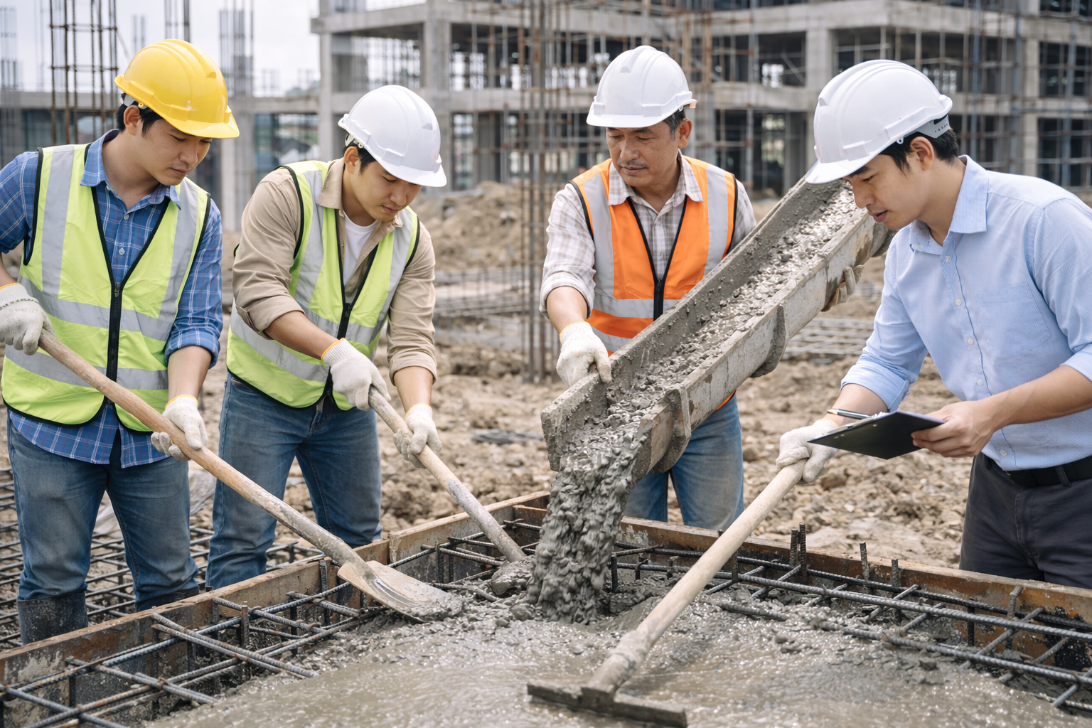 Thi công cột – dầm – sàn