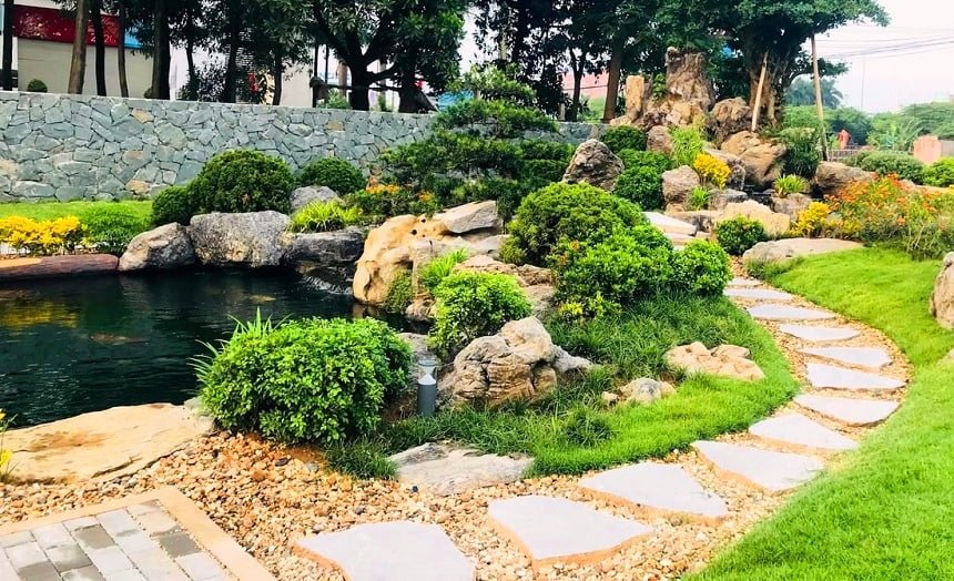 Thi công lối đi sân vườn