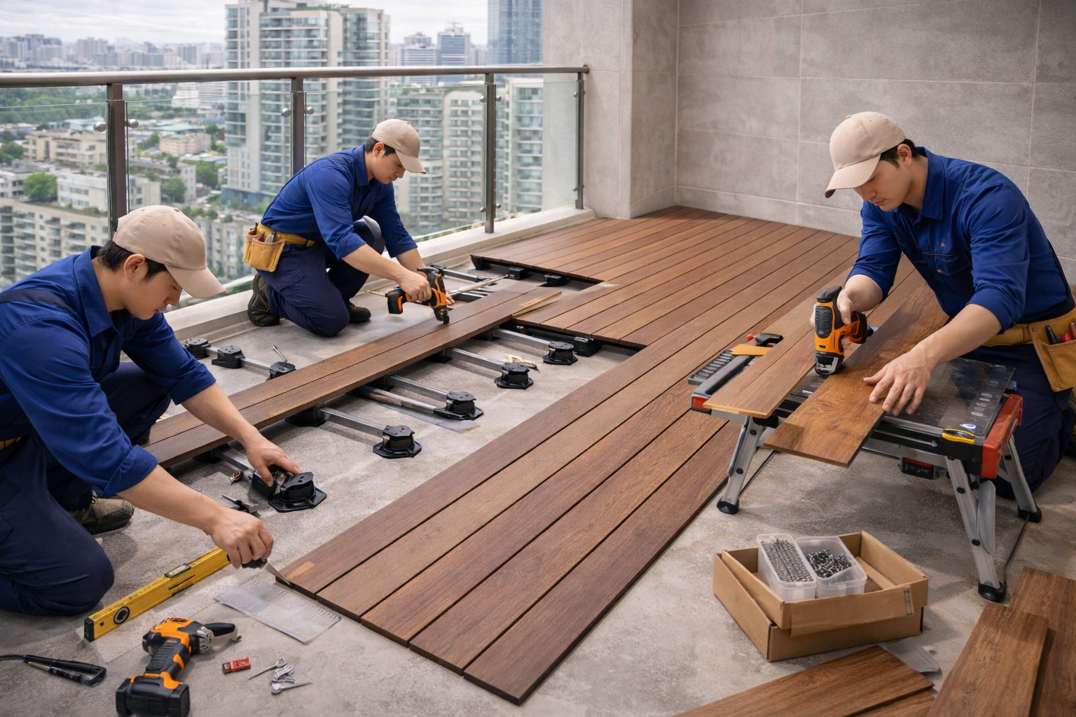 Thi công sàn ban công