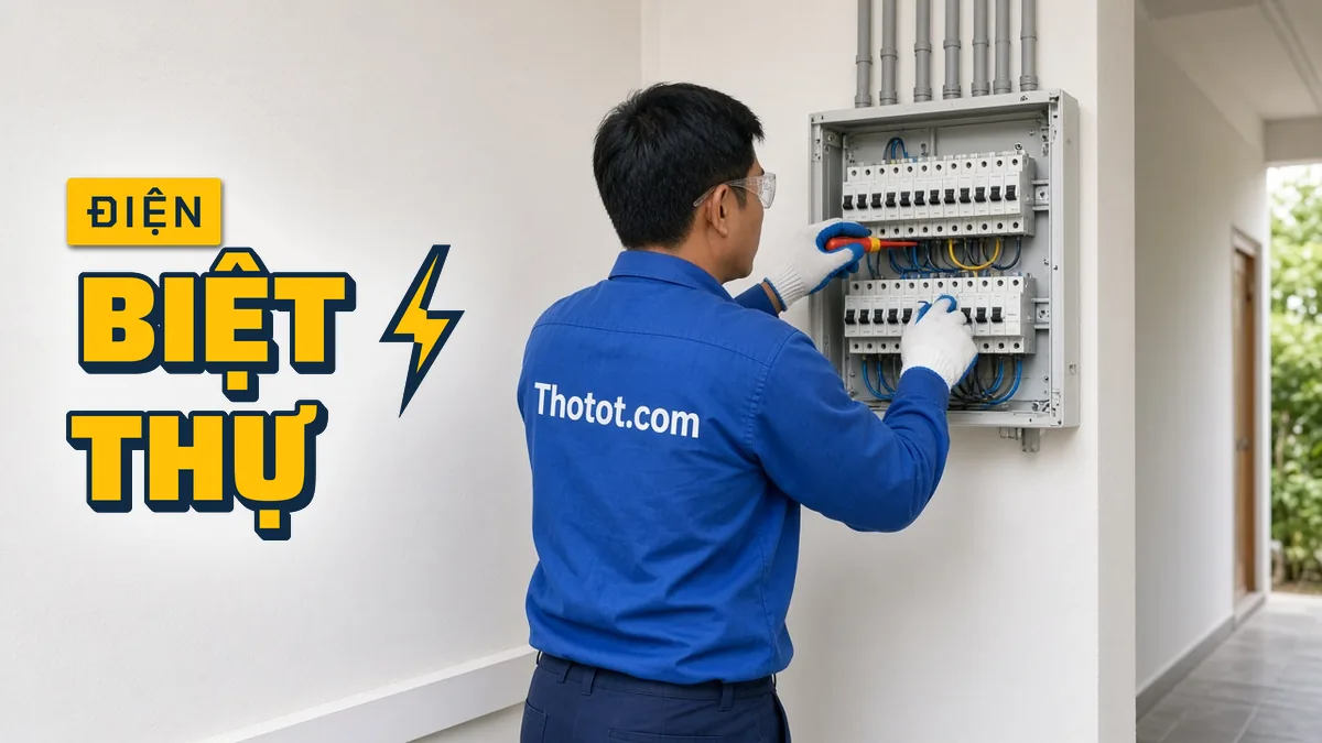 Thi công, sửa hệ thống điện biệt thự