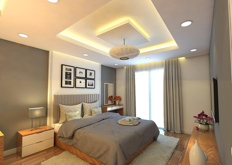 Thi công trần phòng ngủ
