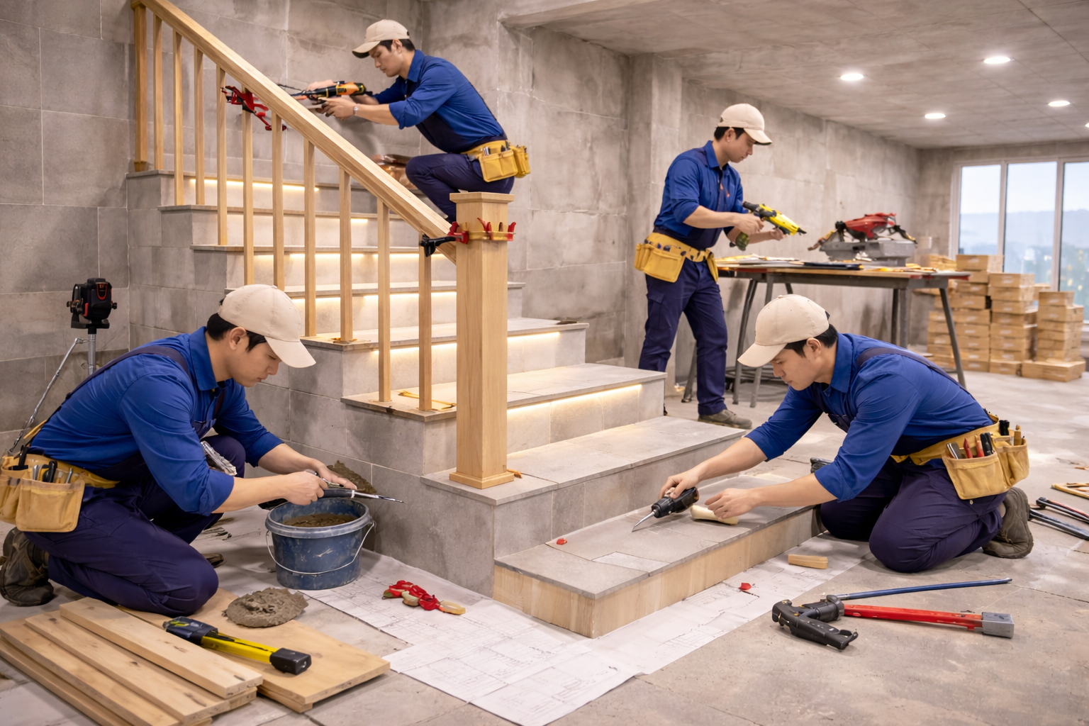 Thi công trọn gói cầu thang