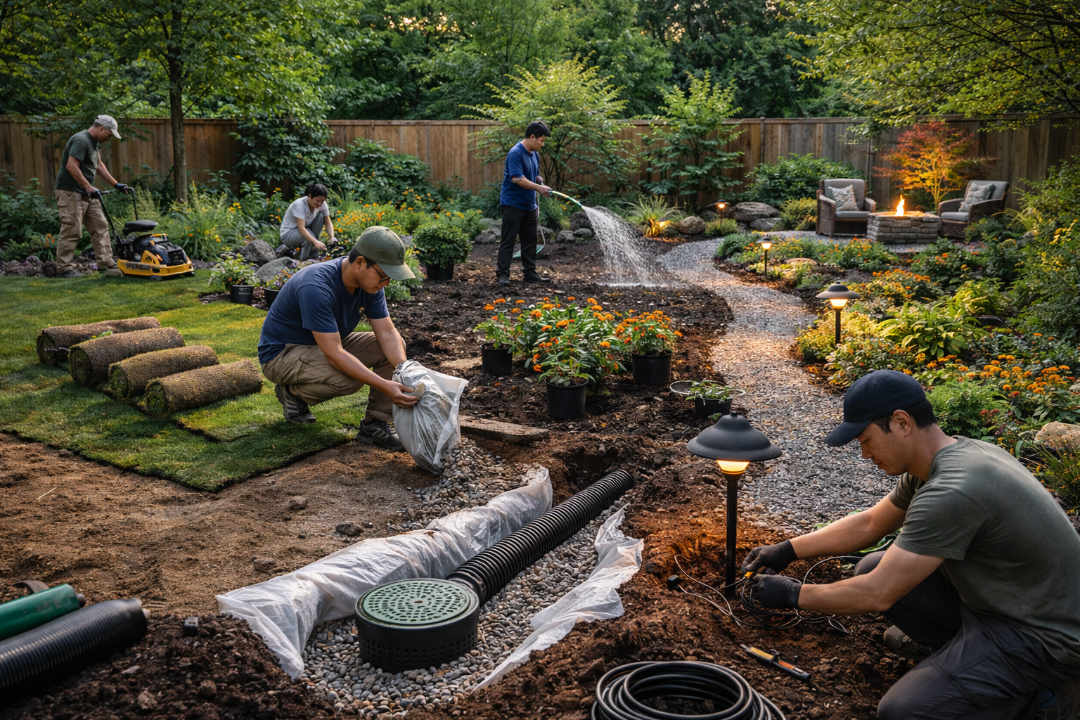 Thi công trọn gói sân vườn