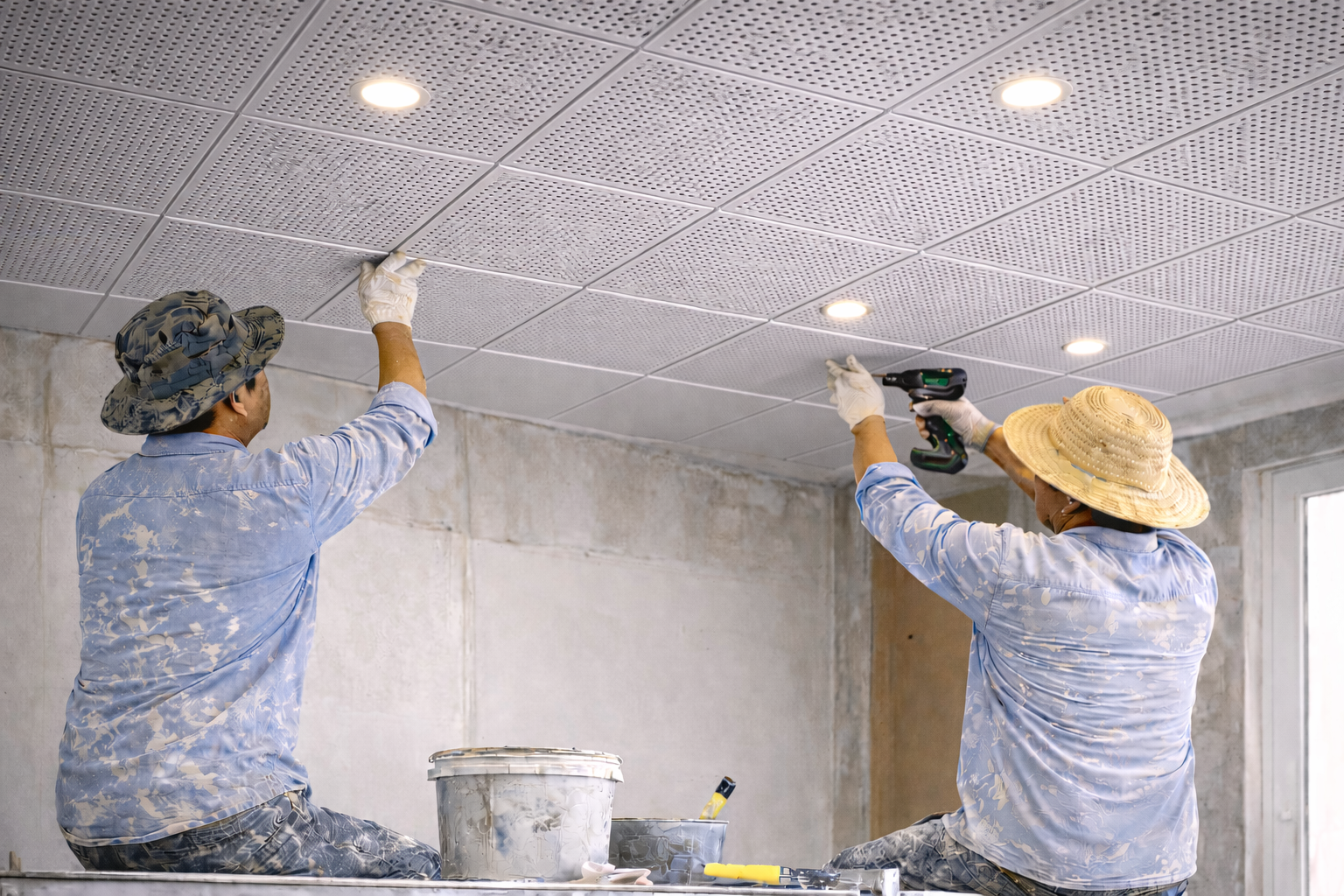 Trần kim loại thả