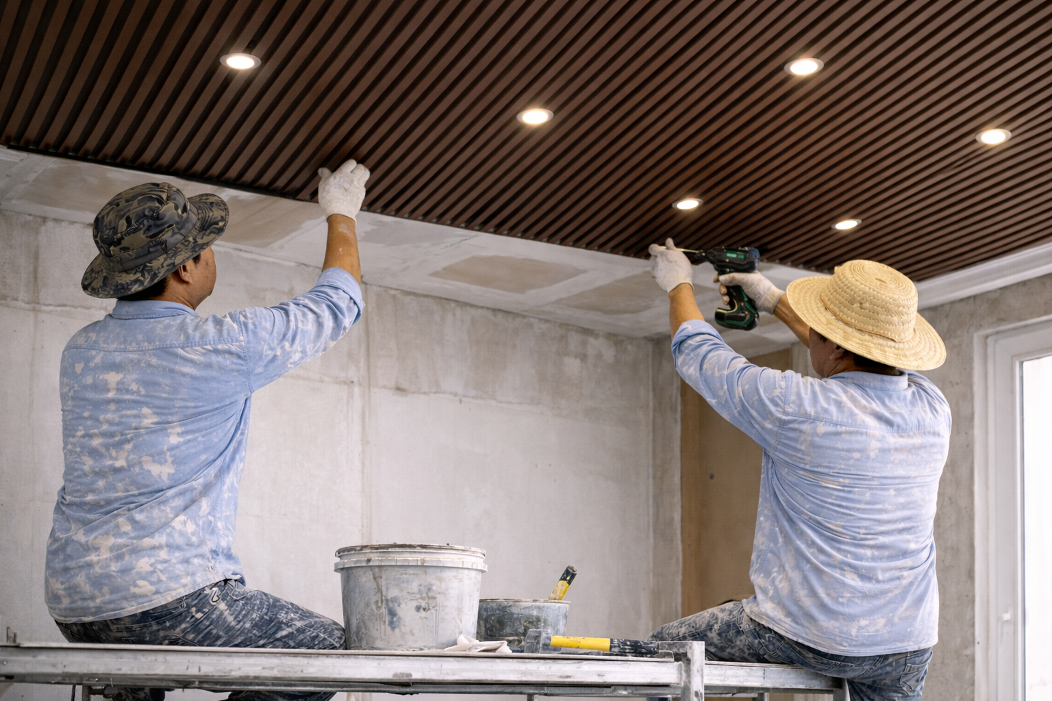 Trần nhựa lam sóng