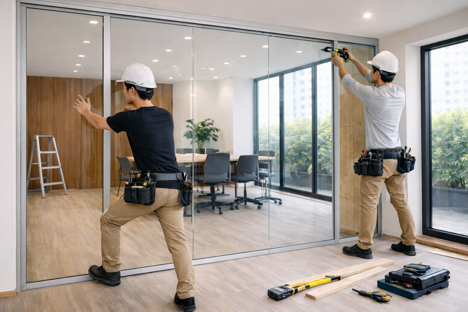 Vách kính văn phòng