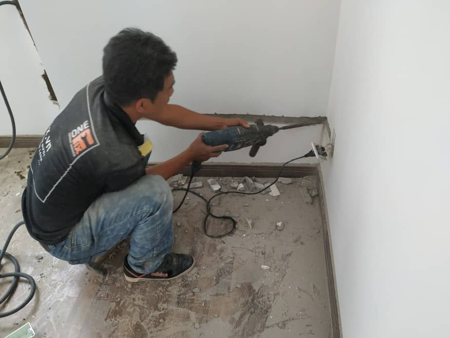 Xác định đường điện nước trước cắt