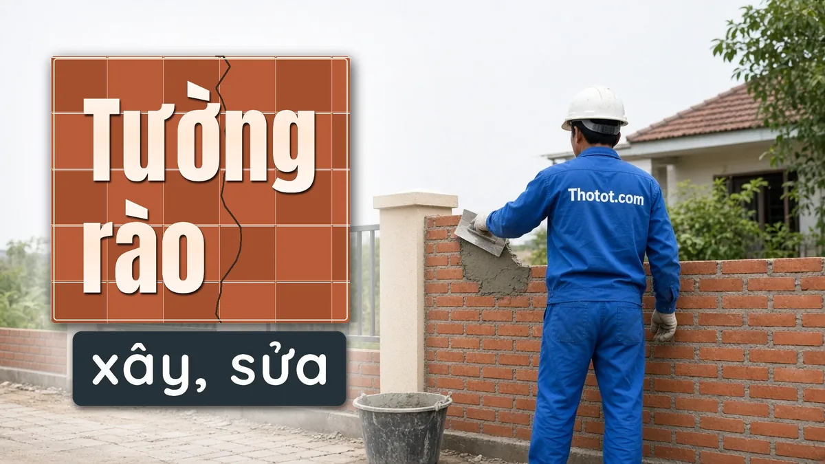 Xây, sửa tường rào nhà cấp 4